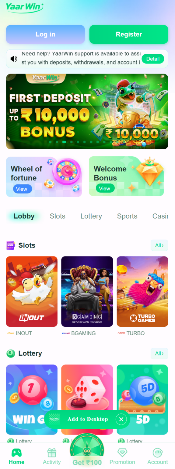 Why choose Yaarwin game